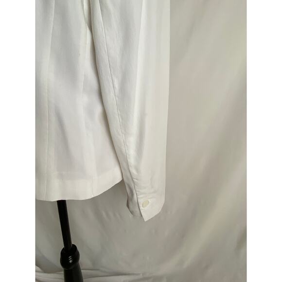 Classiques Entier Womens White size 14 blazer of viscose - lined beautiful - Picture 7 of 10